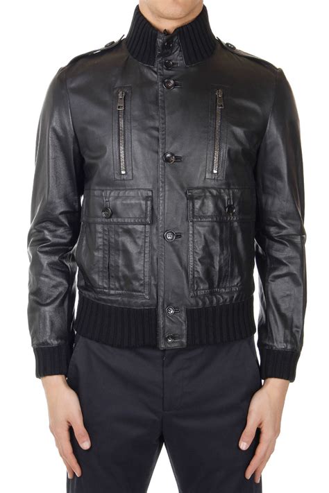 giubbotto gucci pelle|Giacche. Giubbotti Gucci in Pelle Nero taglia 54 IT .